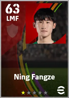 Ning Fangze eFootball 2026 player card — 63 OVR LMF