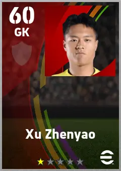 Xu Zhenyao eFootball 2026 player card — 60 OVR GK