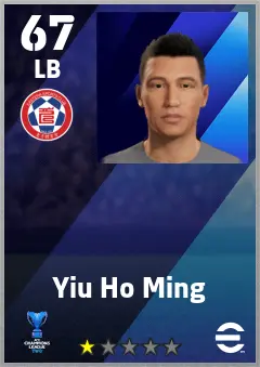 Yiu Ho Ming eFootball 2026 player card — 67 OVR LB