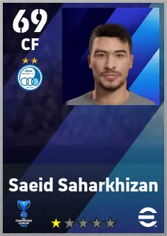 Saeid Saharkhizan eFootball 2026 player card — 69 OVR CF