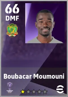 Boubacar Moumouni eFootball 2026 player card — 66 OVR DMF
