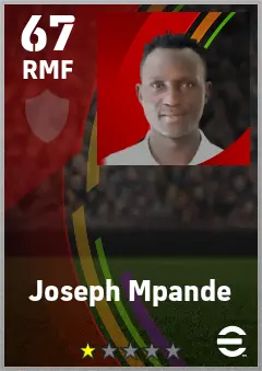 Joseph Mpande eFootball 2026 player card — 67 OVR RMF