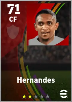 Hernandes eFootball 2026 player card — 71 OVR CF