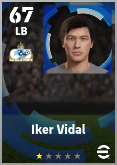 Iker Vidal eFootball 2026 player card — 67 OVR LB