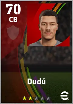 Dudu eFootball 2026 player card — 70 OVR CB