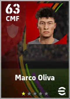 Marco Oliva eFootball 2026 player card — 63 OVR CMF