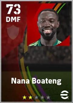 Nana Boateng eFootball 2026 player card — 73 OVR DMF