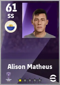 Alison Matheus eFootball 2026 player card — 61 OVR SS