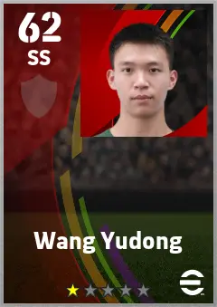 Wang Yudong eFootball 2026 player card — 62 OVR SS