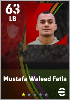 Mustafa Waleed Fatla eFootball 2026 player card — 63 OVR LB