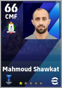 Mahmoud Shawkat eFootball 2026 player card — 66 OVR CMF