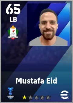 Mustafa Eid eFootball 2026 player card — 65 OVR LB