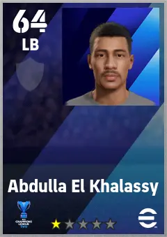 Abdulla El Khalassy eFootball 2026 player card — 64 OVR LB