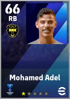 Mohamed Adel eFootball 2026 player card — 66 OVR RB