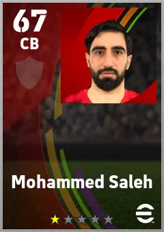 Mohammed Saleh eFootball 2026 player card — 67 OVR CB