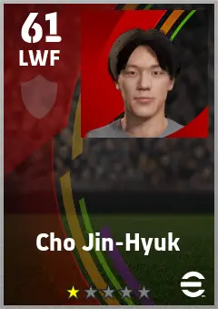 Cho Jin-Hyuk eFootball 2026 player card — 61 OVR LWF