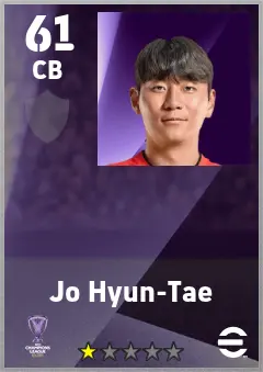 Jo Hyun-Tae eFootball 2026 player card — 61 OVR CB