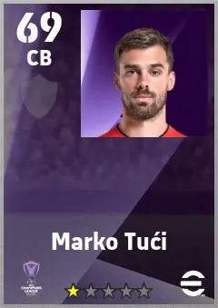 Marko Tuci eFootball 2026 player card — 69 OVR CB