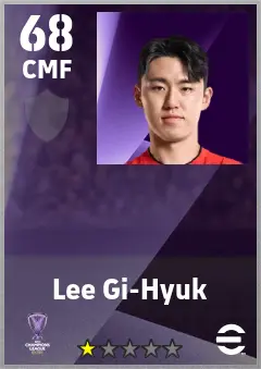 Lee Gi-Hyuk eFootball 2026 player card — 68 OVR CMF