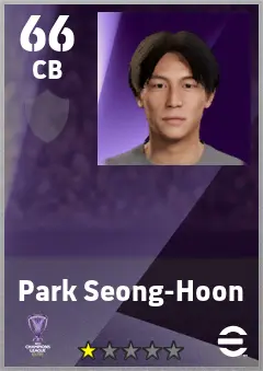 Park Seong-Hoon eFootball 2026 player card — 66 OVR CB