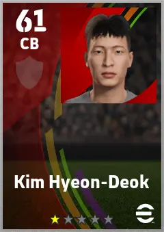 Kim Hyeon-Deok eFootball 2026 player card — 61 OVR CB