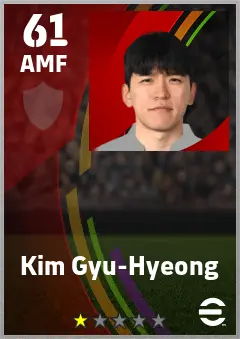 Kim Gyu-Hyeong eFootball 2026 player card — 61 OVR AMF