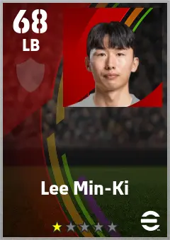 Lee Min-Ki eFootball 2026 player card — 68 OVR LB