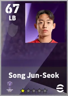 Song Jun-Seok eFootball 2026 player card — 67 OVR LB