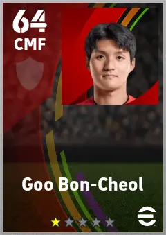 Goo Bon-Cheol eFootball 2026 player card — 64 OVR CMF