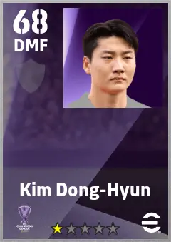 Kim Dong-Hyun eFootball 2026 player card — 68 OVR DMF