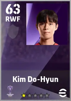 Kim Do-Hyun eFootball 2026 player card — 63 OVR RWF