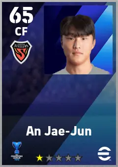An Jae-Jun eFootball 2026 player card — 65 OVR CF