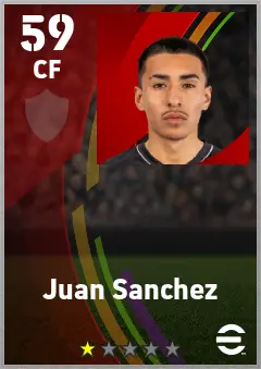 Juan Sanchez eFootball 2026 player card — 59 OVR CF