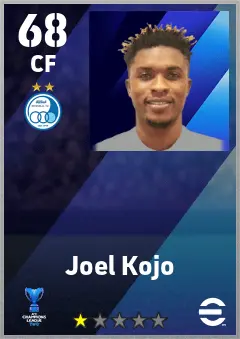Joel Kojo eFootball 2026 player card — 68 OVR CF