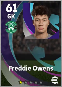 Freddie Owens eFootball 2026 player card — 61 OVR GK