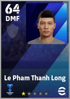 Le Pham Thanh Long eFootball 2026 player card — 64 OVR DMF