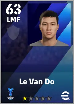 Le Van Do eFootball 2026 player card — 63 OVR LMF