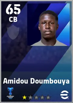 Amidou Doumbouya eFootball 2026 player card — 65 OVR CB