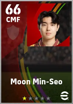 Moon Min-Seo eFootball 2026 player card — 66 OVR CMF