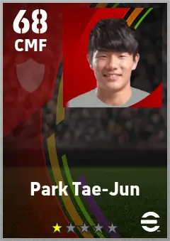 Park Tae-Jun eFootball 2026 player card — 68 OVR CMF