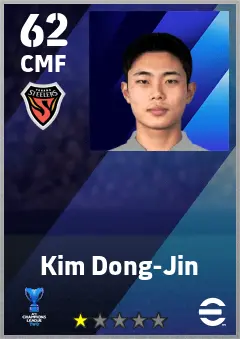 Kim Dong-Jin eFootball 2026 player card — 62 OVR CMF