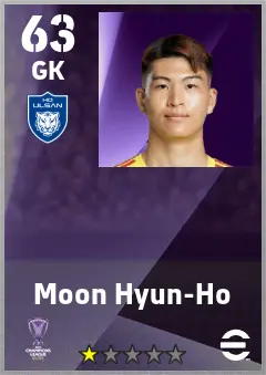 Moon Hyun-Ho eFootball 2026 player card — 63 OVR GK