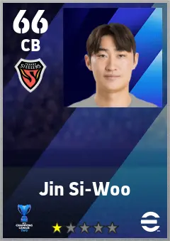 Jin Si-Woo eFootball 2026 player card — 66 OVR CB