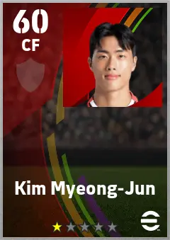 Kim Myeong-Jun eFootball 2026 player card — 60 OVR CF