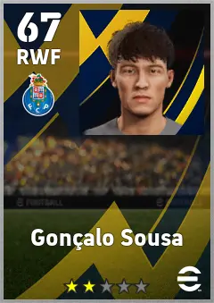 Goncalo Sousa eFootball 2026 player card — 67 OVR RWF