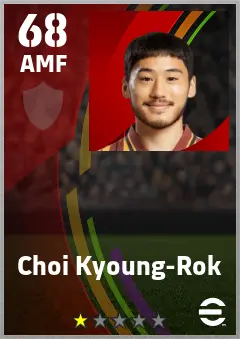 Choi Kyoung-Rok eFootball 2026 player card — 68 OVR AMF