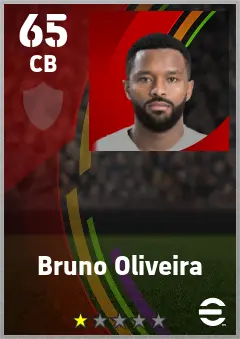 Bruno Oliveira eFootball 2026 player card — 65 OVR CB