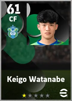 Keigo Watanabe eFootball 2026 player card — 61 OVR CF