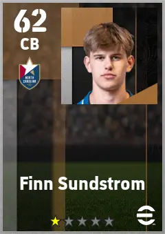 Finn Sundstrom eFootball 2026 player card — 62 OVR CB