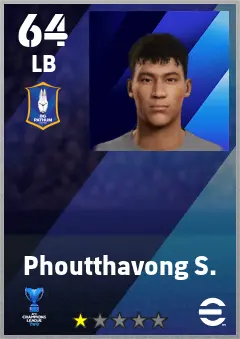 Phoutthavong S. eFootball 2026 player card — 64 OVR LB